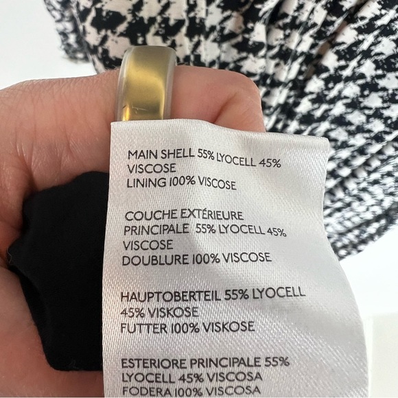 Anthropologie Maeve Sterling Houndstooth Tunic Dress Black White Size 1X - Picture 6 of 6